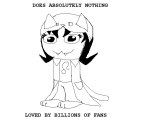  2024 annieisapeaperson cat_hat fullres grayscale jaggy_lines lineart monochrome nepeta_leijon solo starter_outfit text 