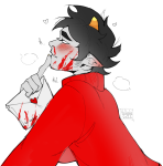  2026 au blood blush dancestors dream_ghost fullres heart hellgate-art kankri_vantas nosebleed profile solo starter_outfit text 