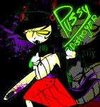  2026 blood chainsaw emet0type fullres gash_sash jaggy_lines kanaya_maryam solo starter_outfit text weapon 