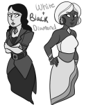 2015 agpicklefeet black_queen bq crossover fullres grayscale humanized steven_universe text white_queen wq