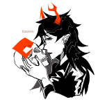  2020 aradia_megido body_modification fullres grayscale highlight_color make_her_pay monochrome profile shipping skulls starter_outfit vriska_serket zzoupz 