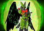  2024 bec_noir blood chromasophore-art crossover dragon_ball fullres green_sun harlequin_uniform impalement jack_noir solo sovereign_slayer sword 