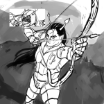 2025 ancestors bow expatriate_darkleer fullres grayscale lineart solo starter_outfit twiinarmageddonss