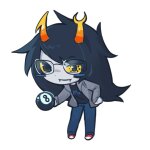  2025 8_ball blush chibi fullres muffin_puppi solo starter_outfit vriska_serket 