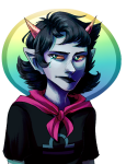  2018 crying dragon_cape fullres magdaneela no_glasses seeing_terezi solo starter_outfit terezi_pyrope transparent 