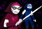  2015 dirk_strider fullres godtier heart_aspect panel_redraw prince rogue roxy_lalonde unbreakable_katana void_aspect xamag 