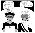 2025 body_modification broconwhore captors computer dancestors fullres grayscale mituna_captor monochrome sollux_captor starter_outfit text word_balloon