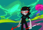  2024 dragon_cane fullres ghostopal jaggy_lines land_of_thought_and_flow pastiche solo starter_outfit terezi_pyrope trees 