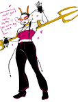  2025 admiralexclipse casual dancestors fashion fullres gold_pointy_jam heart jaggy_lines jewelry meenah_peixes sketch solo text wip word_balloon 