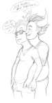  dave_strider freckles grayscale heart profile redrom s&#039;mores shipping specialsari tavros_nitram word_balloon 