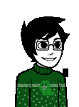  2013 animated asymmetricjester casual fashion fullres holidaystuck jaggy_lines john_egbert solo talksprite transparent 