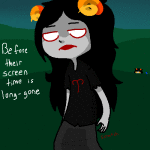 2012 alternia animated aradia_megido babinani dead_aradia fullres headshot jaggy_lines midair nepeta_leijon night no_hat starter_outfit text
