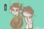  ? animated comicalamity dammek deer_in_headlights diamond heart homestuck_adventure_game joey_claire limited_palette palerom redrom shipping 