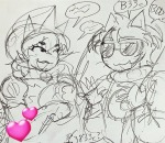  2026 chickdinners davepetasprite^2 emoticon fullres grayscale heart image_manipulation jasprosesprite^2 monochrome pencil sprite starter_outfit word_balloon 