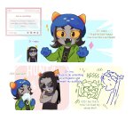  2026 animals arms_crossed biting cat_hat comic dead diamond equius_zahhak fullres meowrails nepeta_leijon palerom shipping starter_outfit sweat text tiniming66 