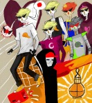  aspect_symbol blood brobot decapitation dirk_strider dreamself godtier heart_aspect lil_hal multiple_personas prince quibbs rocket_board sawtooth starter_outfit strong_tanktop time_aspect trickster_mode unbreakable_katana 