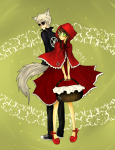 animal_ears crossover dave_strider jade_harley little_red_riding_hood x1shia664x 