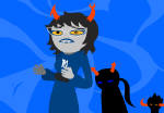  2012 animated aranea_serket dancestors fullres horuss_zahhak image_manipulation jaggy_lines kpendragon rufioh_nitram silhouette starter_outfit 