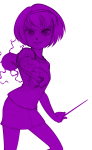  lll-hime-lll monochrome needlewands rose_lalonde solo starter_outfit transparent 