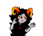  2012 animated aradia_megido asymmetricjester fullres jaggy_lines solo starter_outfit talksprite transparent 