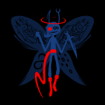  2025 candy_timeline dream_ghost eyepatch fullres godtier helltier homestuck:_beyond_canon knife light_aspect lying midair outer_spec sleeping solo sword thief vriska_serket weapon 