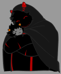  2026 ancestors carrying facial_hair fullres grubs hug karkat_vantas silhouette starter_outfit the_sufferer timeroom9000 vantases 
