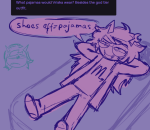  2024 ask chomplicated fullres limited_palette lying sketch starter_outfit terezi_pyrope text vriska_serket word_balloon 