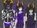  2014 ageswap ancestors au dancestors dream_ghost fashion fullres gamzee_makara grand_highblood jaggy_lines kurloz_makara lunaticjin makaras silhouette zodiac_symbol 