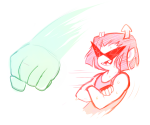 2016 arms_crossed arquiusprite cans felt fullres head_out_of_frame noodlenumber panel_redraw sprite starter_outfit strife sweat