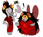  ! 2025 aradia_megido chubstuck damara_megido dancestors dream_ghost drug_use fullres godtier lucymuir maid megidos size_difference smoking starter_outfit time_aspect 