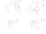  2013 artificial_limb blush comic fullres grayscale highlight_color jack_noir jaggy_lines lineart monochrome ms_paint no_hat paint_it_black redrom roboslick scars shipping sketch spades_slick sweat text toonysart 