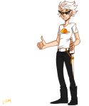  2sday dirk_strider solo starter_outfit thumbs_up unbreakable_katana 