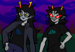  2025 alternia fullres ham0naa hive jaggy_lines scourge_sisters starter_outfit terezi_pyrope vriska_serket 