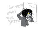  back_angle fullres grayscale highlight_color karkat_vantas monochrome reflection solo starter_outfit text turnip-master 
