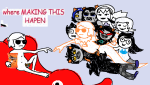  2015 cat_hat censor dancestors davesprite dirk_strider doritos equius_zahhak fullres gamzee_makara image_manipulation impalement jade_harley jaggy_lines karkat_vantas mituna_captor nepeta_leijon nudity parody rose_lalonde roxy_lalonde sailorbeefcake scribble_mode sitting smuppets sprite sweat sweet_bro_and_hella_jeff terezi_pyrope text the_creation_of_adam wonk 