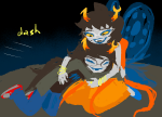  2025 aranea_serket chomplicated dancestors fullres godtier hug light_aspect serkets starter_outfit sylph text vriska_serket 