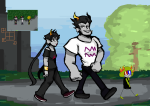  2022 cronus_ampora dancestors dream_ghost fullres hive jaggy_lines meenah_peixes meme mituna_captor musclestuck no_glasses parody rebcola scars smoking starter_outfit treasure_island trees 