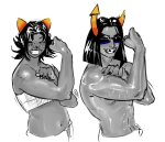  2026 equius_zahhak fullres grayscale highlight_color meowrails monochrome musclestuck nepeta_leijon no_hat no_shirt palerom poff_null shipping sweat 