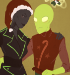  2014 arm_around_shoulder blush bq crowbar felt fullres holidaystuck juju_breaker no_hat redrom shipping snowbar snowman tyska 