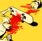  blood decapitation dirk_strider inksteaks limited_palette skateboard solo 