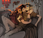  2026 2spooky aradia's_hive aradia_megido body_modification couch fullres hive hug redrom shipping sitting slthrt sollux_captor starter_outfit wonk 