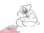  2016 blood chubstuck crying dead fullres grayscale hat highlight_color kneeling lineart ms_paint paint_it_black redrom sadstuck shipping sketch toonysart 