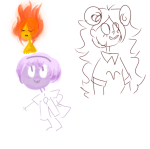 2015 adventure_time aradia_megido basofy crossover fullres godtier light_aspect lineart monochrome rose_lalonde seer sketch starter_outfit