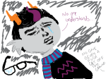 crying eridan_ampora fullres homuhomura kuso_miso_technique meme no_cape no_glasses parody solo starter_outfit text