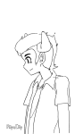 2025 animated blush fullres grayscale lineart mulself solo starter_outfit tavros_nitram