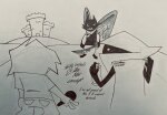 2025 bec_noir crossover friday_night_funkin&#039; fullres grayscale harlequin_uniform jack_noir ladycorthon microphone native_source pencil spade sword text wizardly_vassal wv