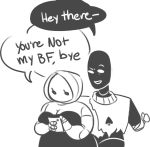  2016 3_in_the_morning_dress agpicklefeet amputation deleted_source fullres grayscale harlequin_uniform jack_noir monochrome ms_paint phone sovereign_slayer spade text the_truth word_balloon 