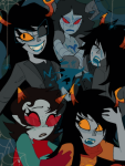 2023 aradia_megido aradiabot blood eyepatch flutterfan2007 freckles fullres godtier legislacerator_suit light_aspect no_glasses spiders starter_outfit strife terezi_pyrope thief vriska_serket web