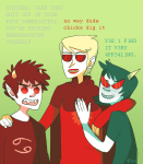  arm_around_shoulder beans coolkids dave_strider godtier karkat_vantas knight redrom shipping terezi_pyrope time_aspect 