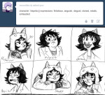  crying drug_use fernacular grayscale headshot heart monochrome nepeta_leijon no_hat reaction request solo 